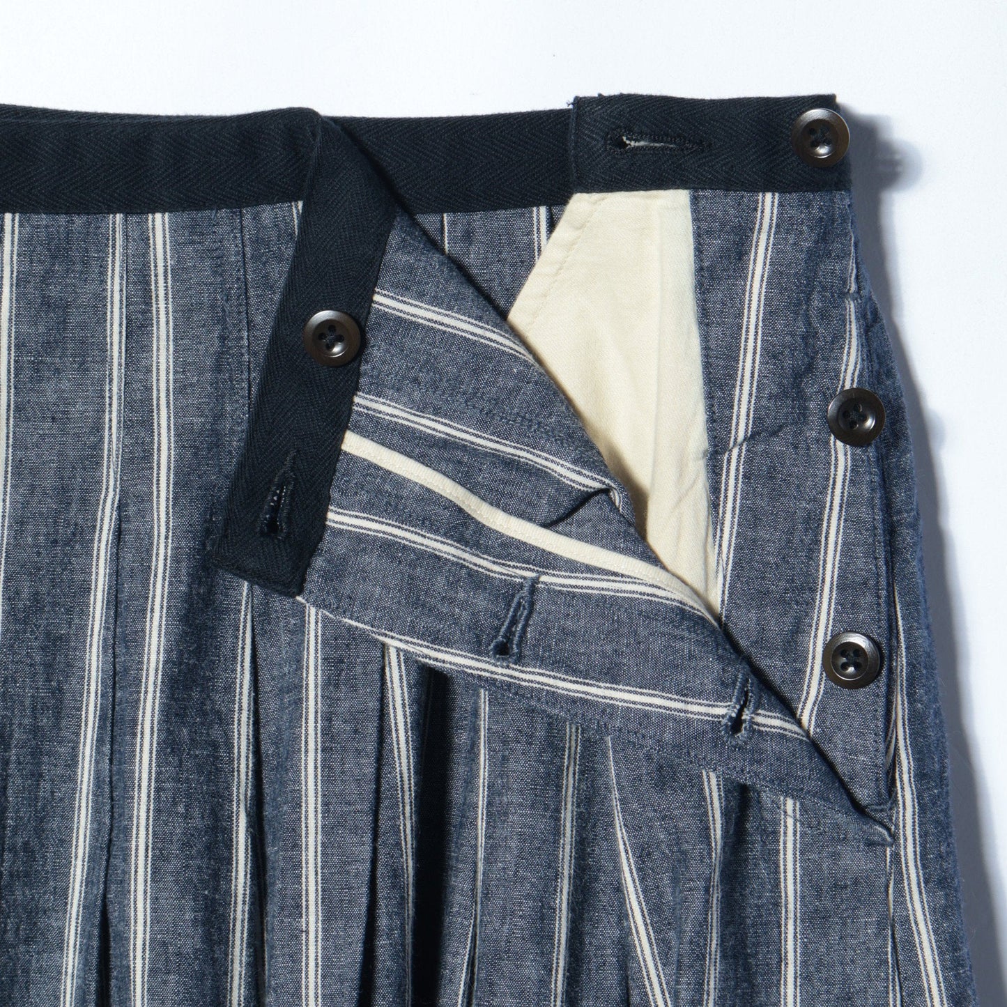 ROUGH COTTON LINEN SHIRTING SKIRT