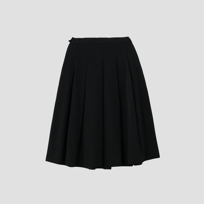 WOOL COTTON TWILL SKIRT