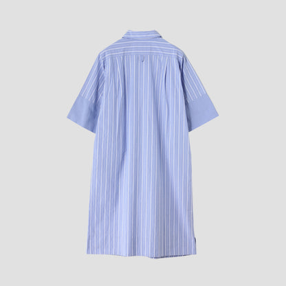 WIDE PJ STRIPE COTTON DRESS