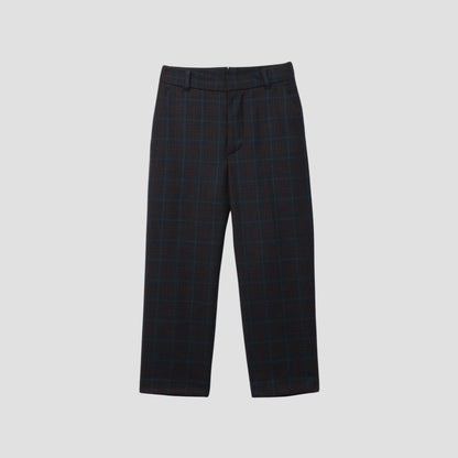 PLAID WOOL TROUSERS