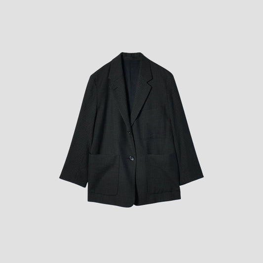 GINGHAM WOOL TWILL JACKET