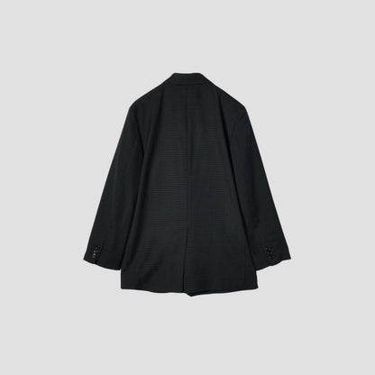 GINGHAM WOOL TWILL JACKET