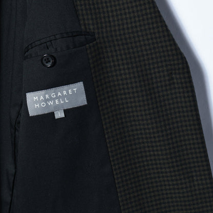 GINGHAM WOOL TWILL JACKET