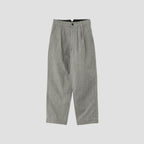 IRREGULAR END ON END COTTON LINEN TROUSERS