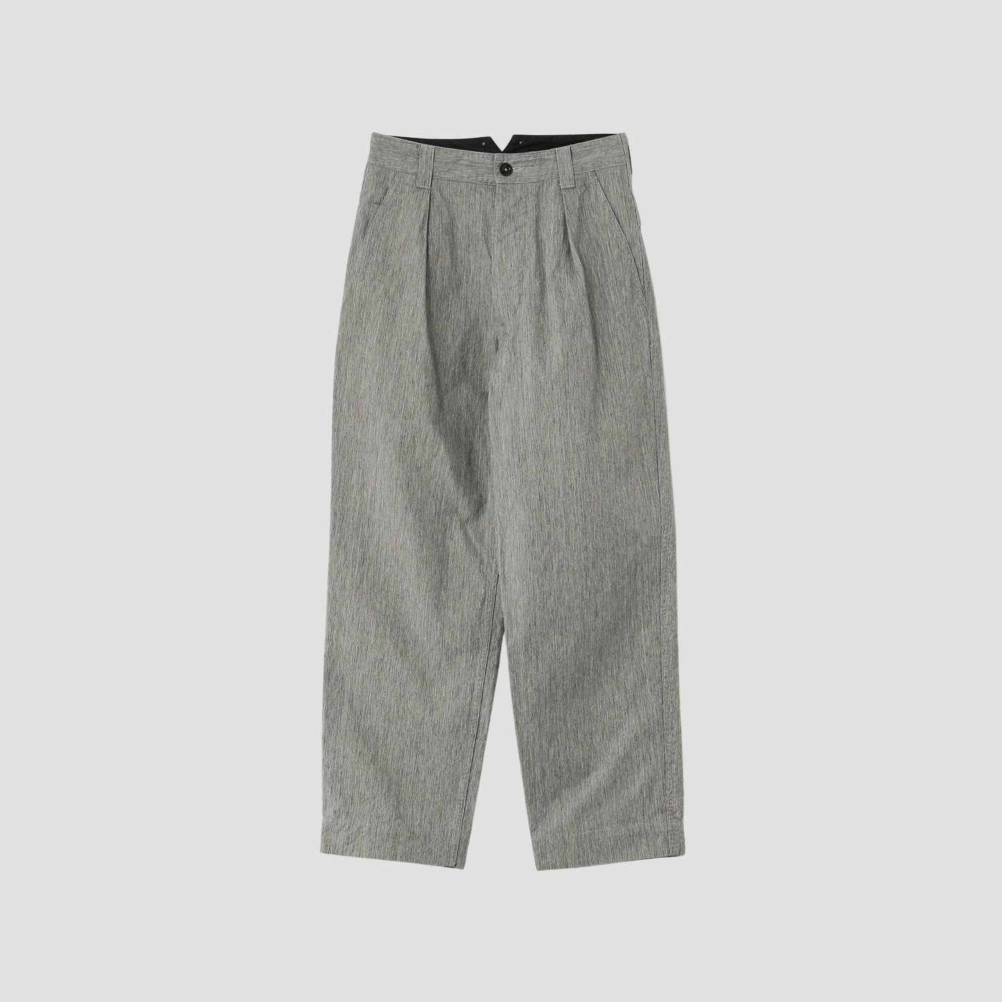 IRREGULAR END ON END COTTON LINEN TROUSERS