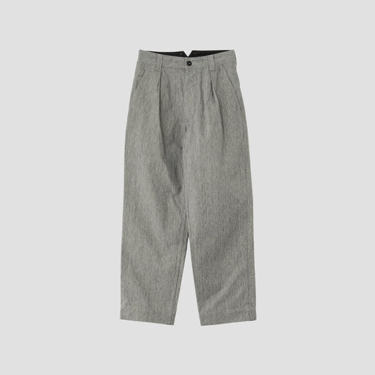 IRREGULAR END ON END COTTON LINEN TROUSERS