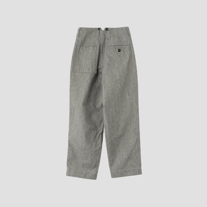 IRREGULAR END ON END COTTON LINEN TROUSERS