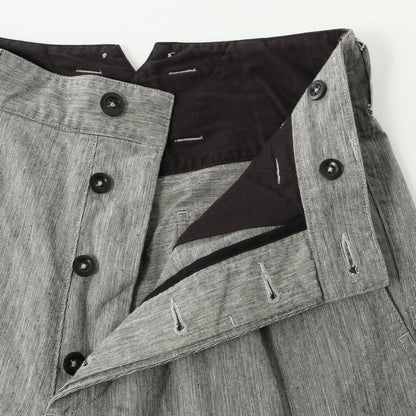 IRREGULAR END ON END COTTON LINEN TROUSERS