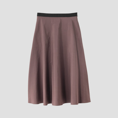 SILK COTTON POPLIN SKIRT