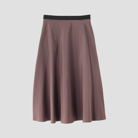 SILK COTTON POPLIN SKIRT