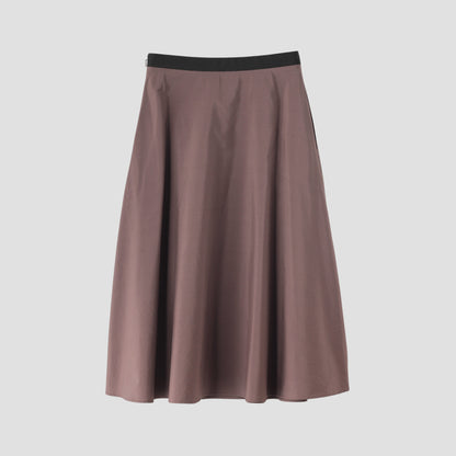SILK COTTON POPLIN SKIRT