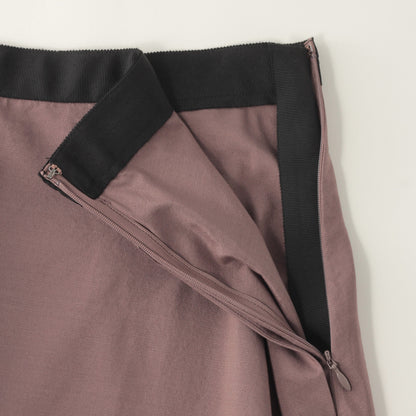 SILK COTTON POPLIN SKIRT