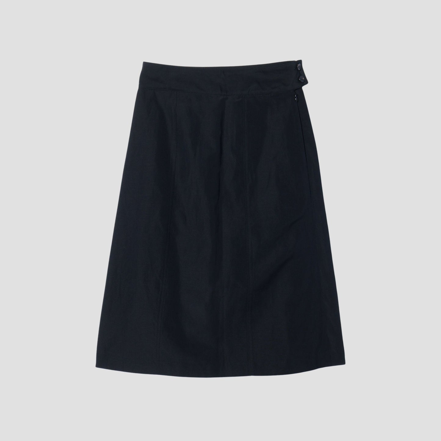 WOOL LINEN POPLIN SKIRT