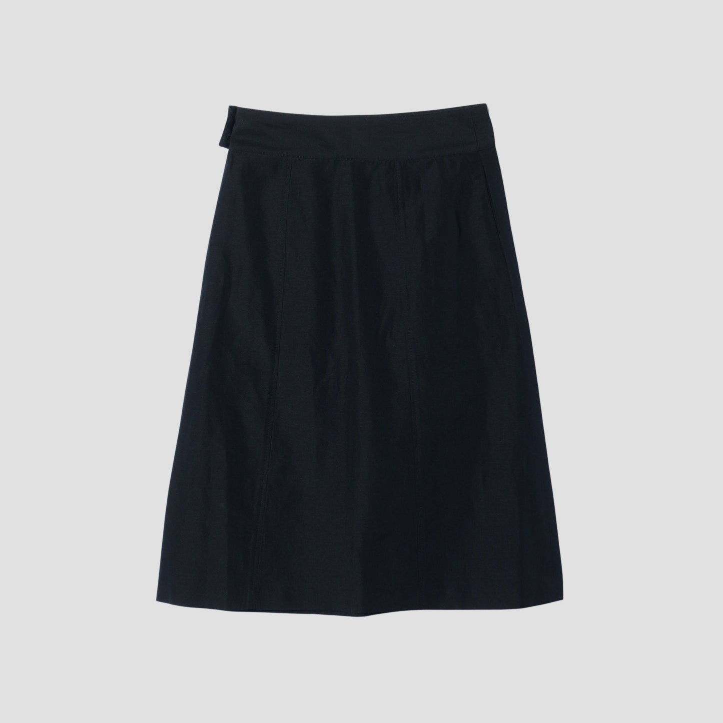 WOOL LINEN POPLIN SKIRT