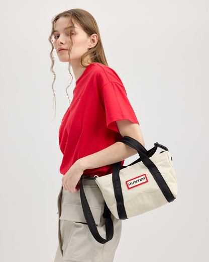 ナイロン ミニ トップ クリップ トート バッグ