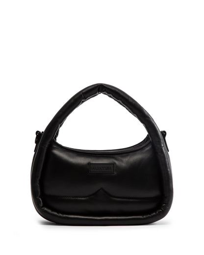 レザー フレームド ミディ ホーボー クロスボディ