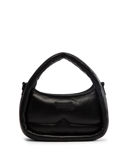 レザー フレームド ミディ ホーボー クロスボディ