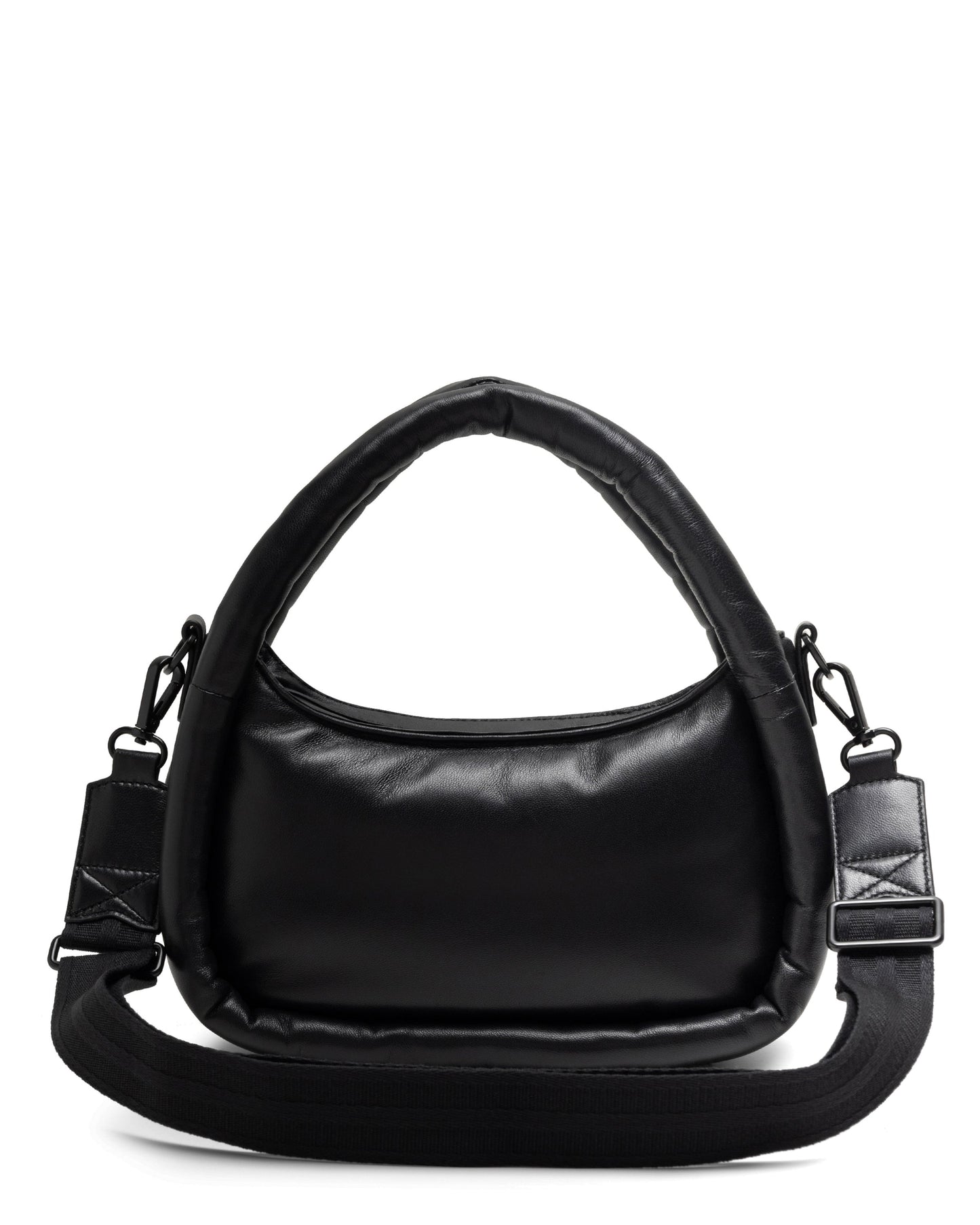 レザー フレームド ミディ ホーボー クロスボディ