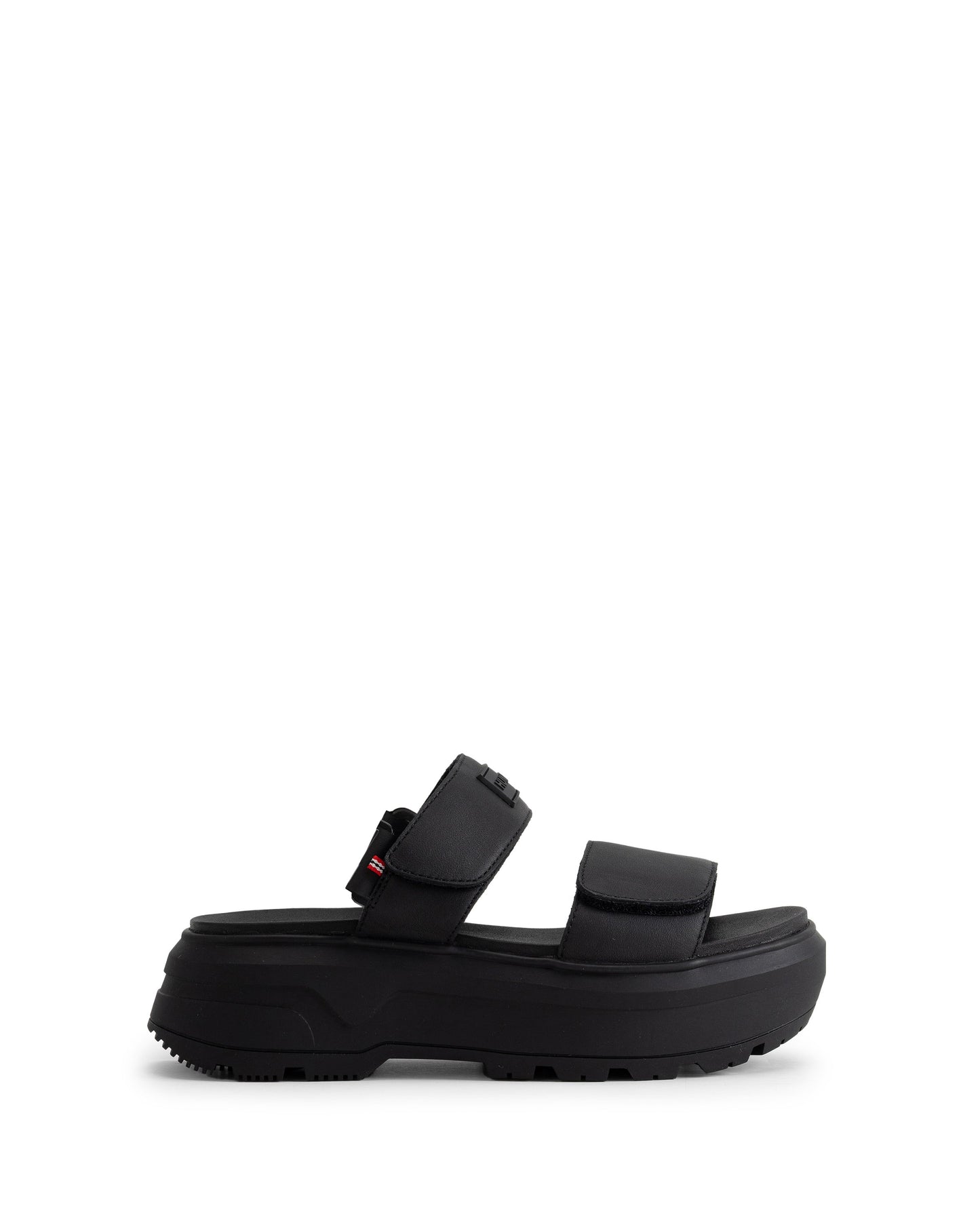 ユニセックス シティ リベル レザー ヒール ストラップ サンダル