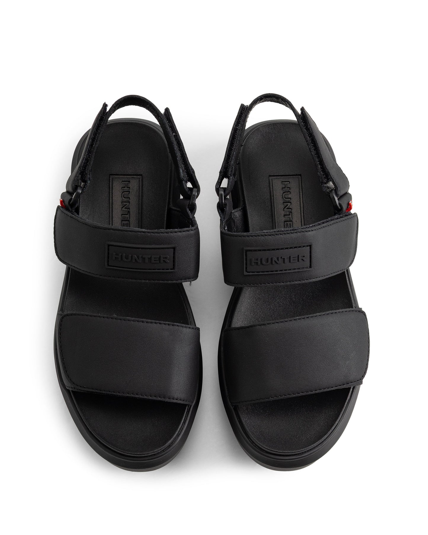 ユニセックス シティ リベル レザー ヒール ストラップ サンダル