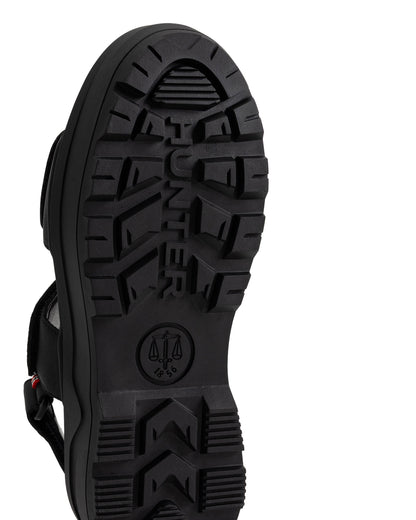 ユニセックス シティ リベル レザー ヒール ストラップ サンダル