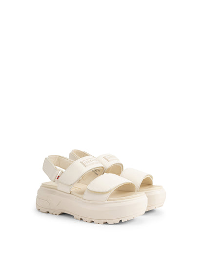 ユニセックス シティ リベル レザー ヒール ストラップ サンダル