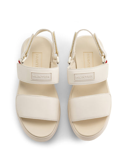 ユニセックス シティ リベル レザー ヒール ストラップ サンダル