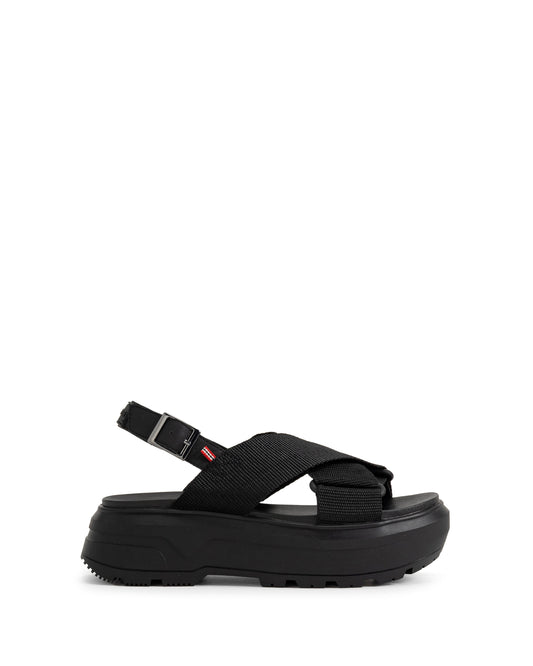 ユニセックス シティ リベル ウェビング クロスオーバー サンダル