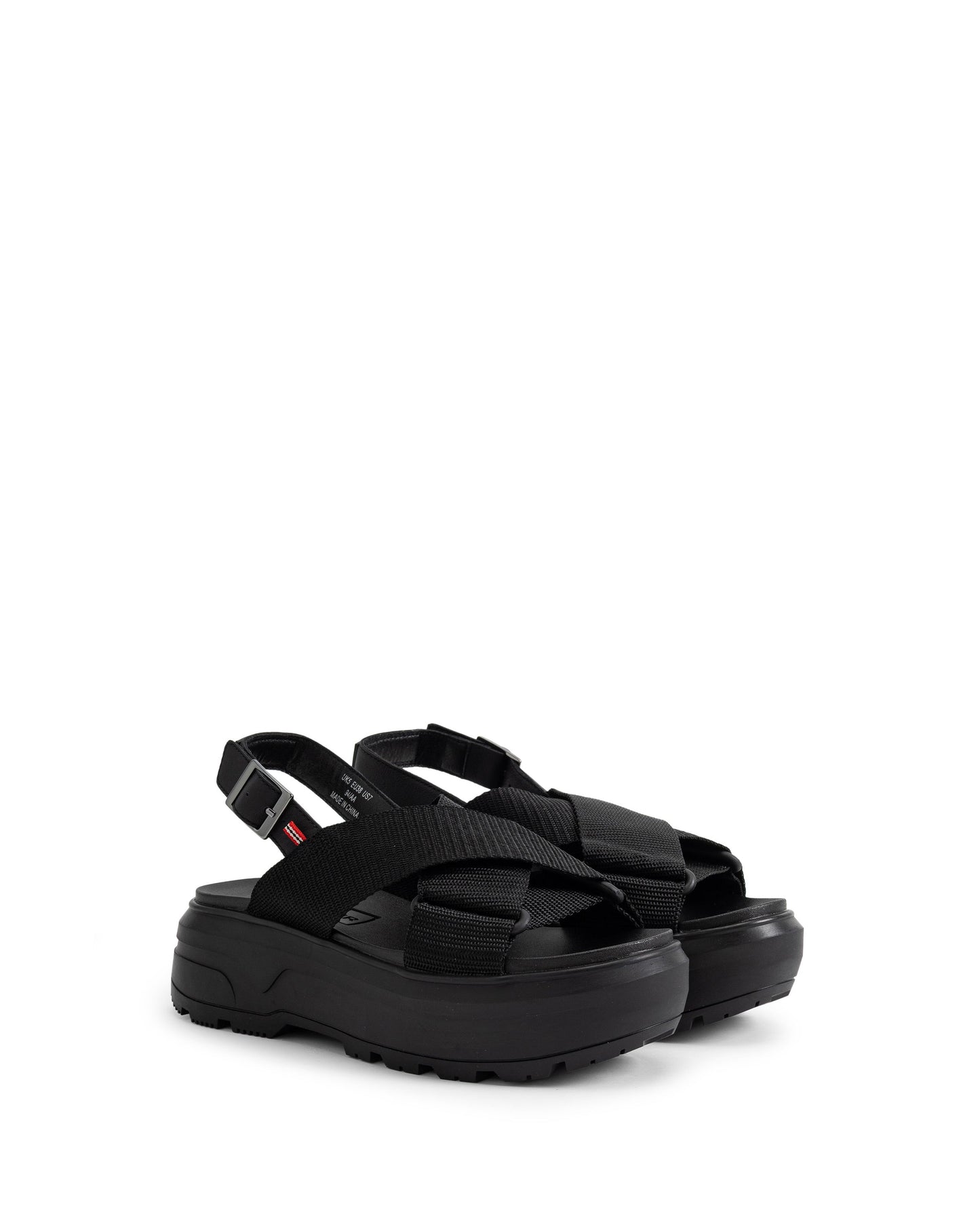 ユニセックス シティ リベル ウェビング クロスオーバー サンダル