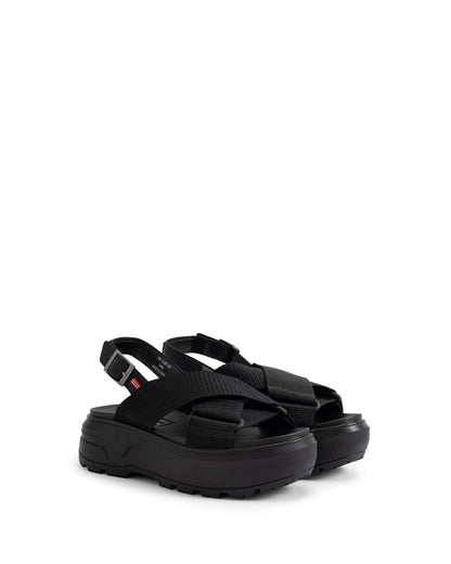 ユニセックス シティ リベル ウェビング クロスオーバー サンダル