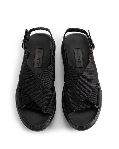 ユニセックス シティ リベル ウェビング クロスオーバー サンダル