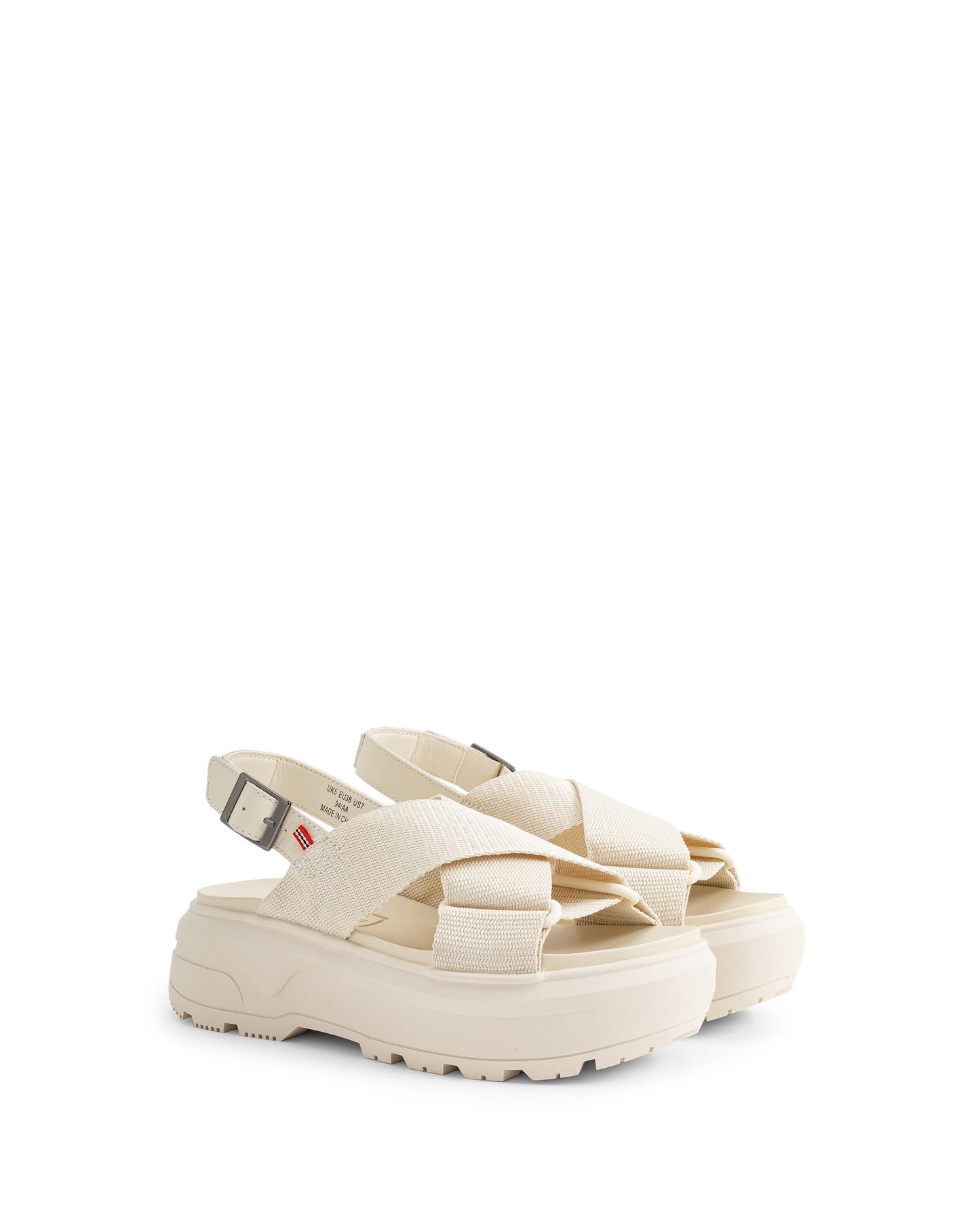 ユニセックス シティ リベル ウェビング クロスオーバー サンダル