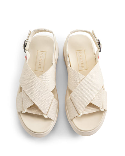 ユニセックス シティ リベル ウェビング クロスオーバー サンダル