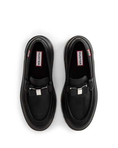 レディース リファインド エクスプローラー フラットフォーム メタル ボウ ローファー