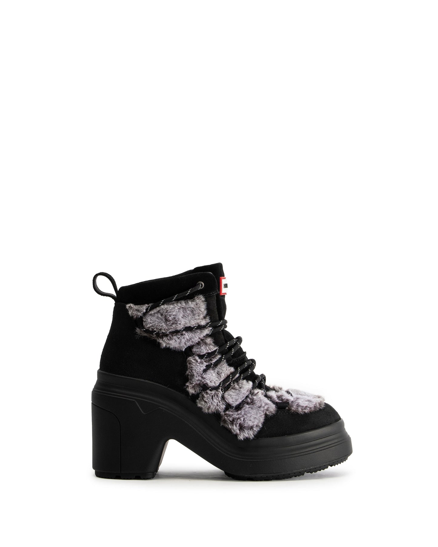 レディース エクスプローラー アンクル レースアップ フォーファー ヒールブーツ