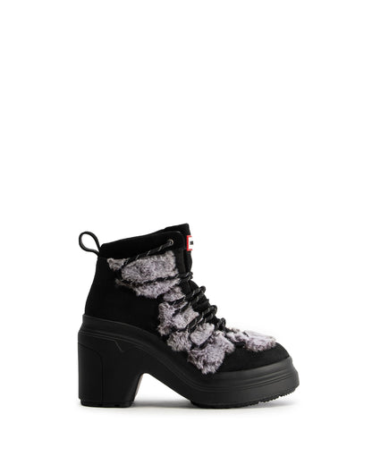 レディース エクスプローラー アンクル レースアップ フォーファー ヒールブーツ