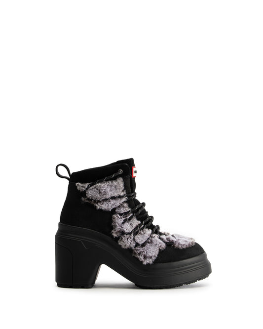 レディース エクスプローラー アンクル レースアップ フォーファー ヒールブーツ