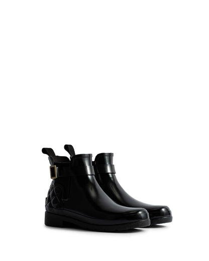 womens refined chelsea quilted gloss boot